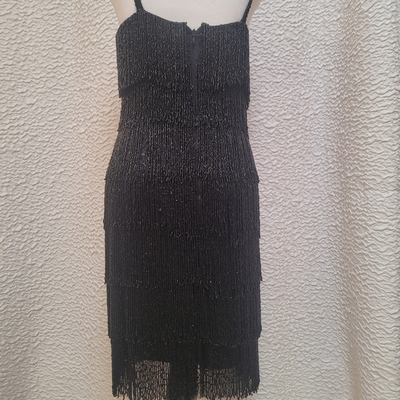 Fashion Nova Black Fringe Dress - Picture 4 of 8